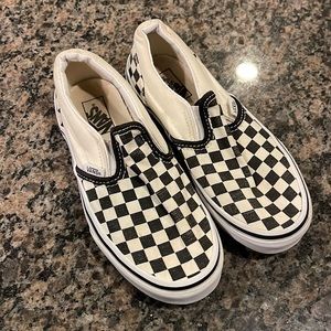 Vans slip ons! Black and white checkerboard